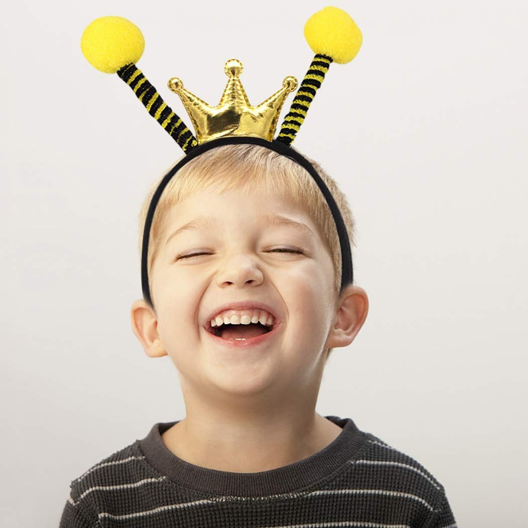 Bee Headband with Crown Antennas Ears
