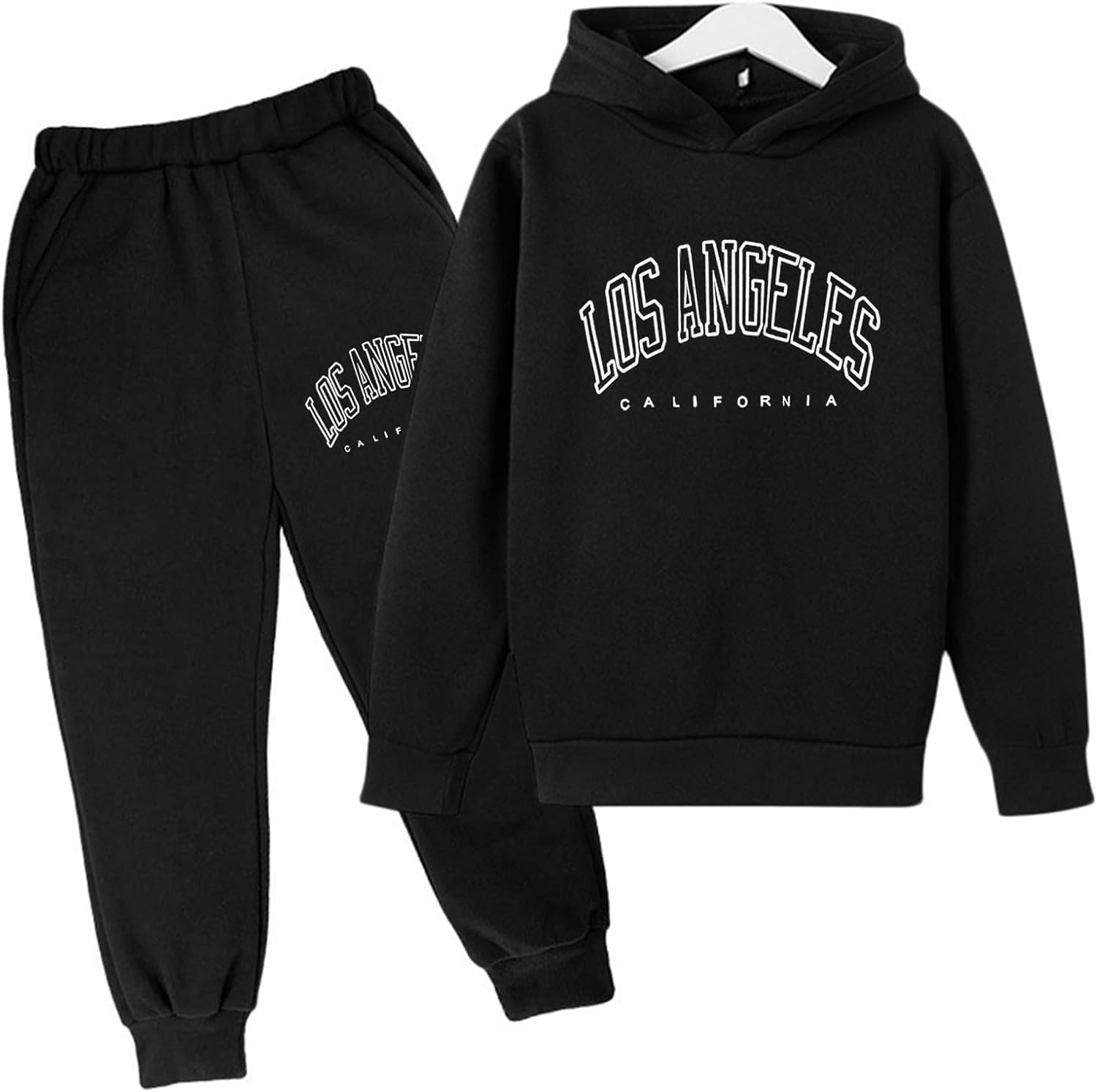 Trendy Los Angeles Boys Hoodie Jogger Pants Set - Comfortable and Stylish