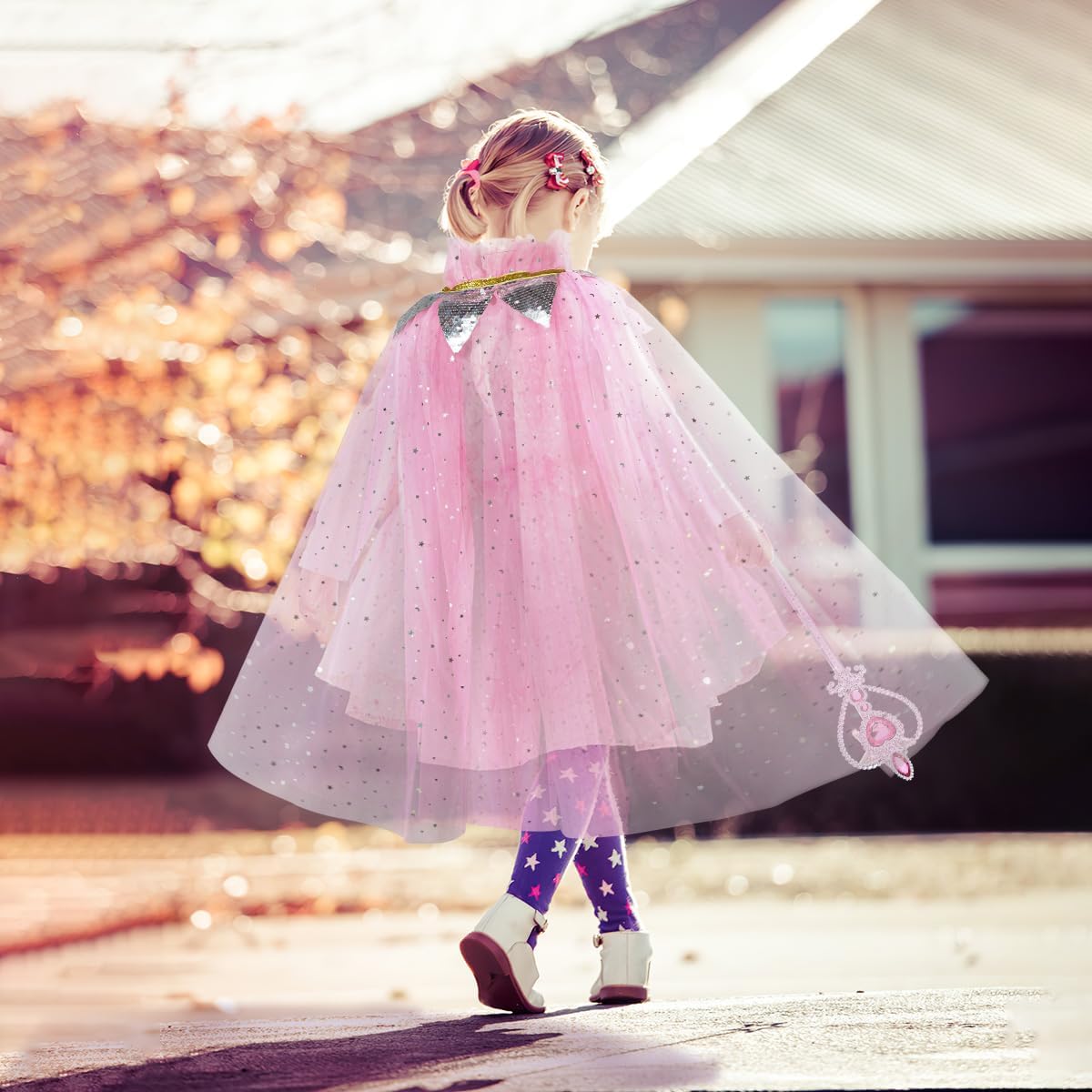 Meland Princess Dress Up Set for Little Girls Glitter Party wears