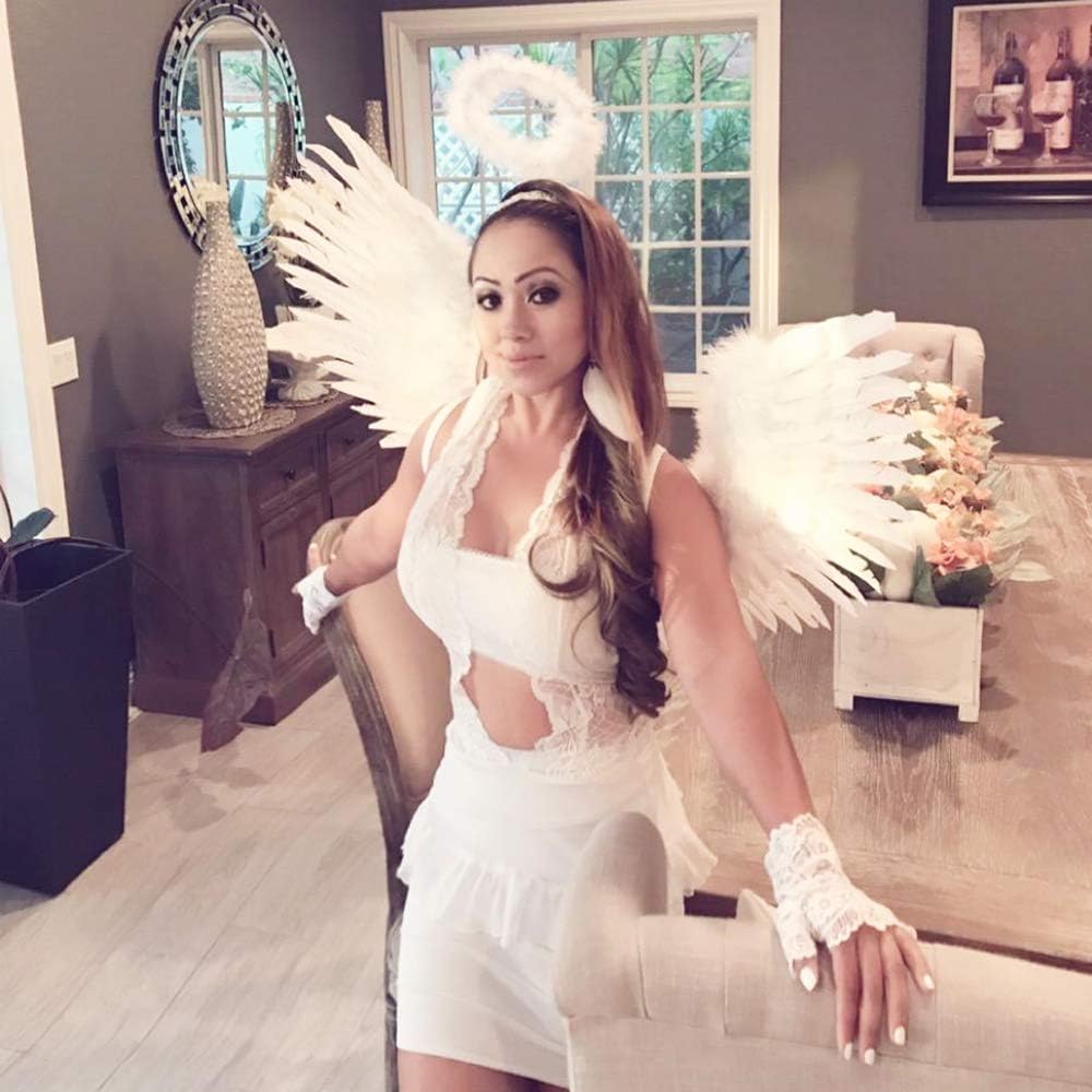 Angel Costume Wings Halo White Costume for Girls and Boys