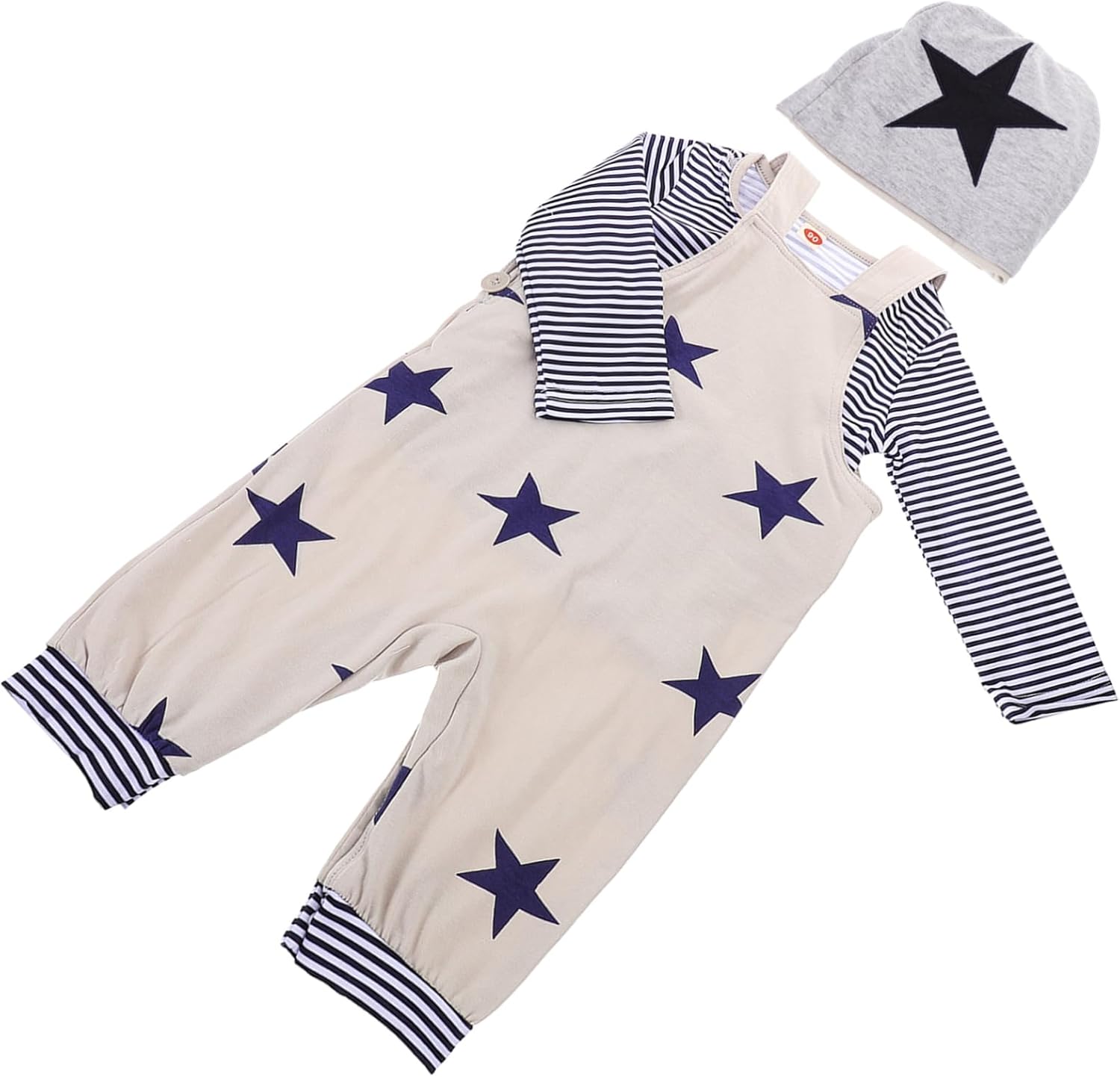 Comfortable Star Pattern Suspenders Pants for Boys
