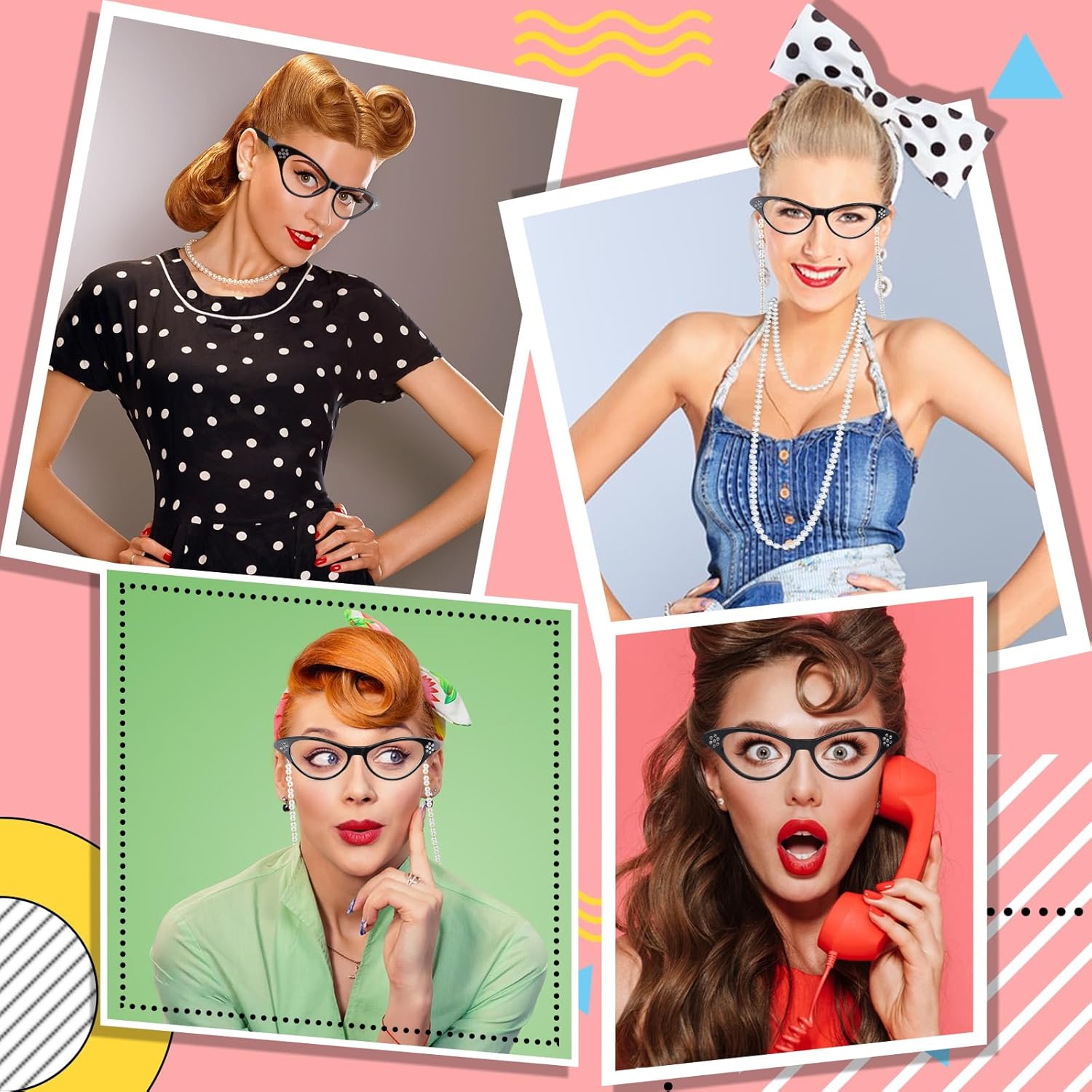 Kyerivs Granny Costume Accessories Set for Kids and Adults