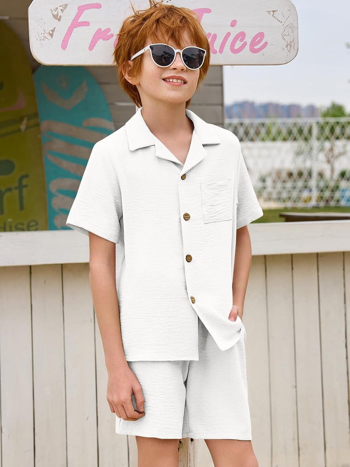 Haloumoning Boys 2-Piece Summer Beach Outfits