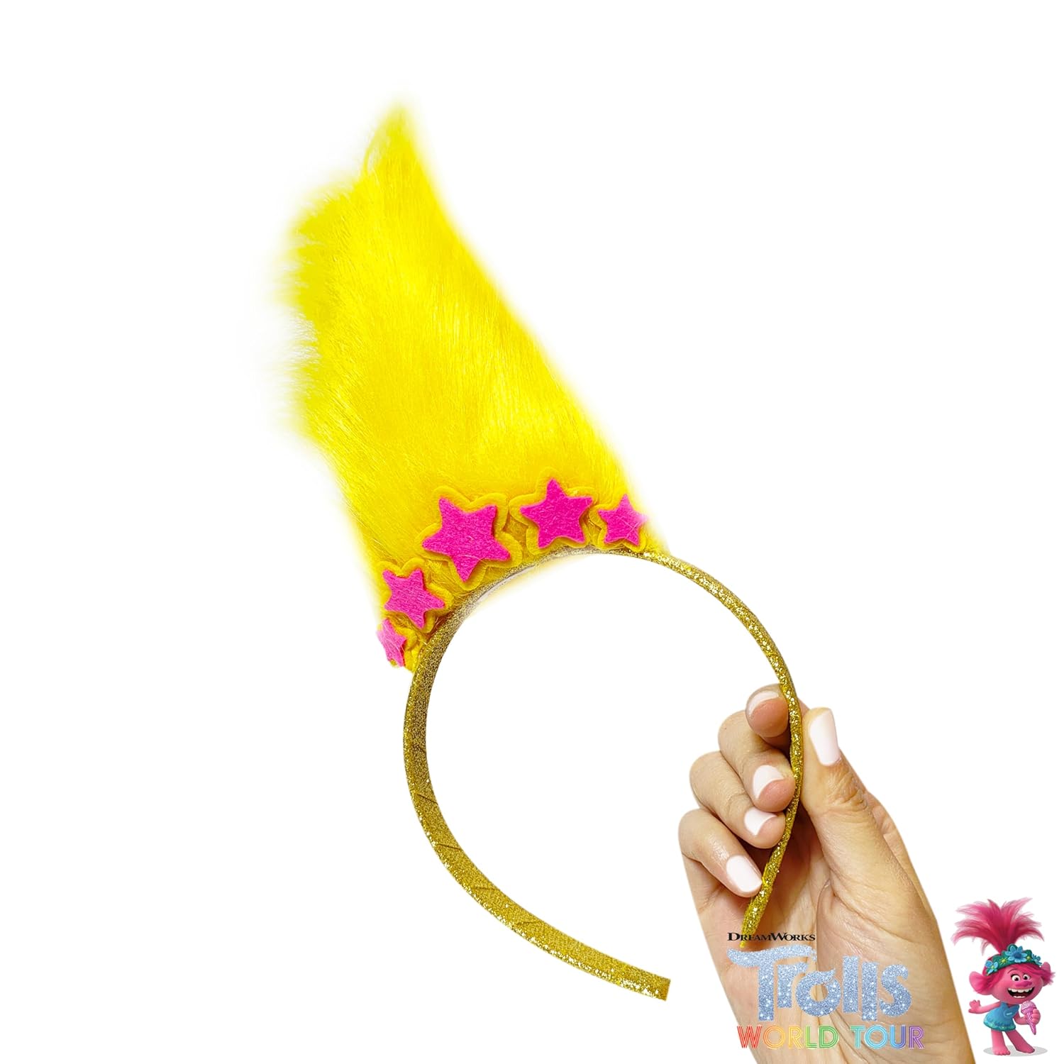 LUV HER Kids Trolls World Tour Headband with Wig