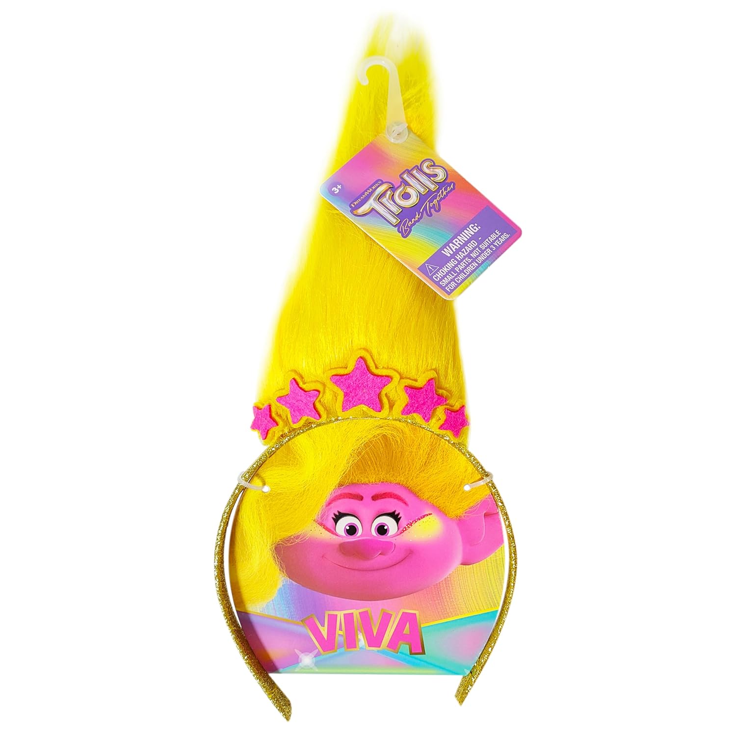 LUV HER Kids Trolls World Tour Headband with Wig