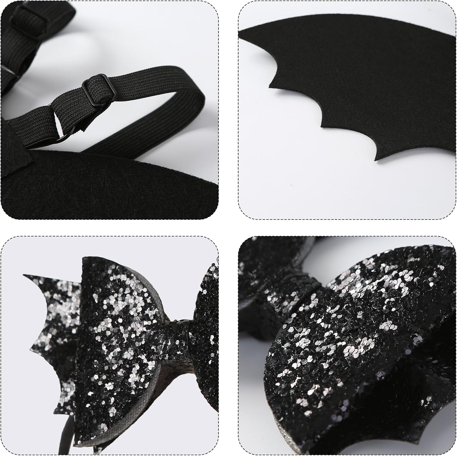 JiaDuo Halloween Bat Costume for Kids Black Wing and Bow Headband