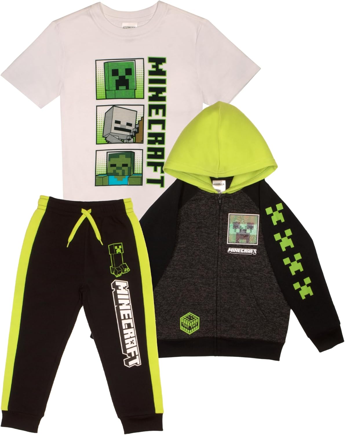 Minecraft Creeper Boys 3-Piece Bundle Set