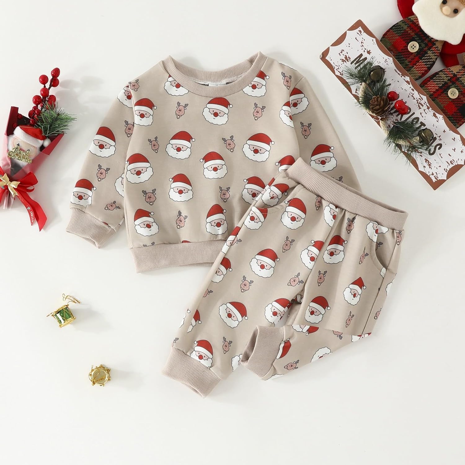 christmas baby outfit boys and girls 6-12 months