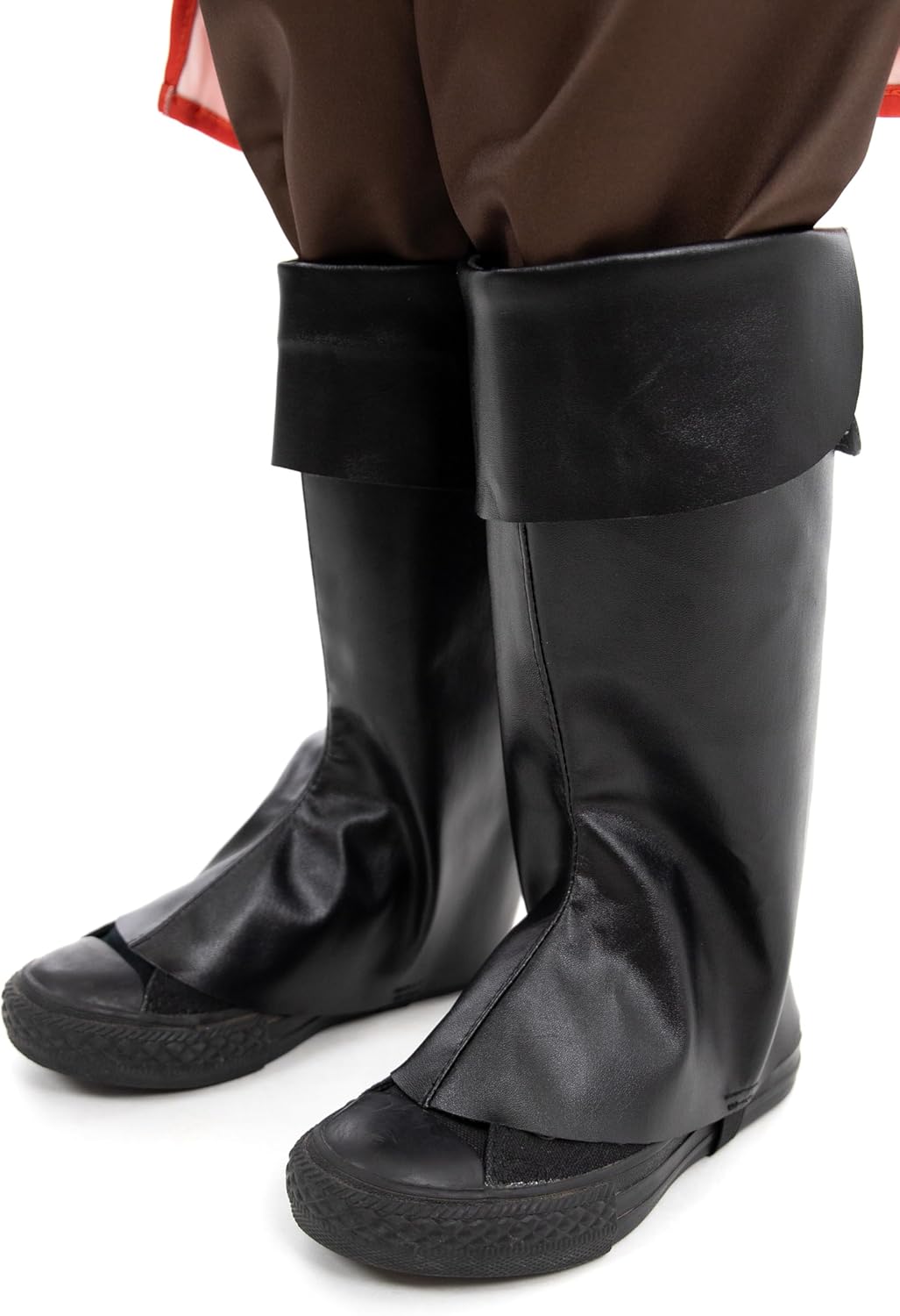 Little Adventures Boys Girls Black Boot Topper Costume Accessory