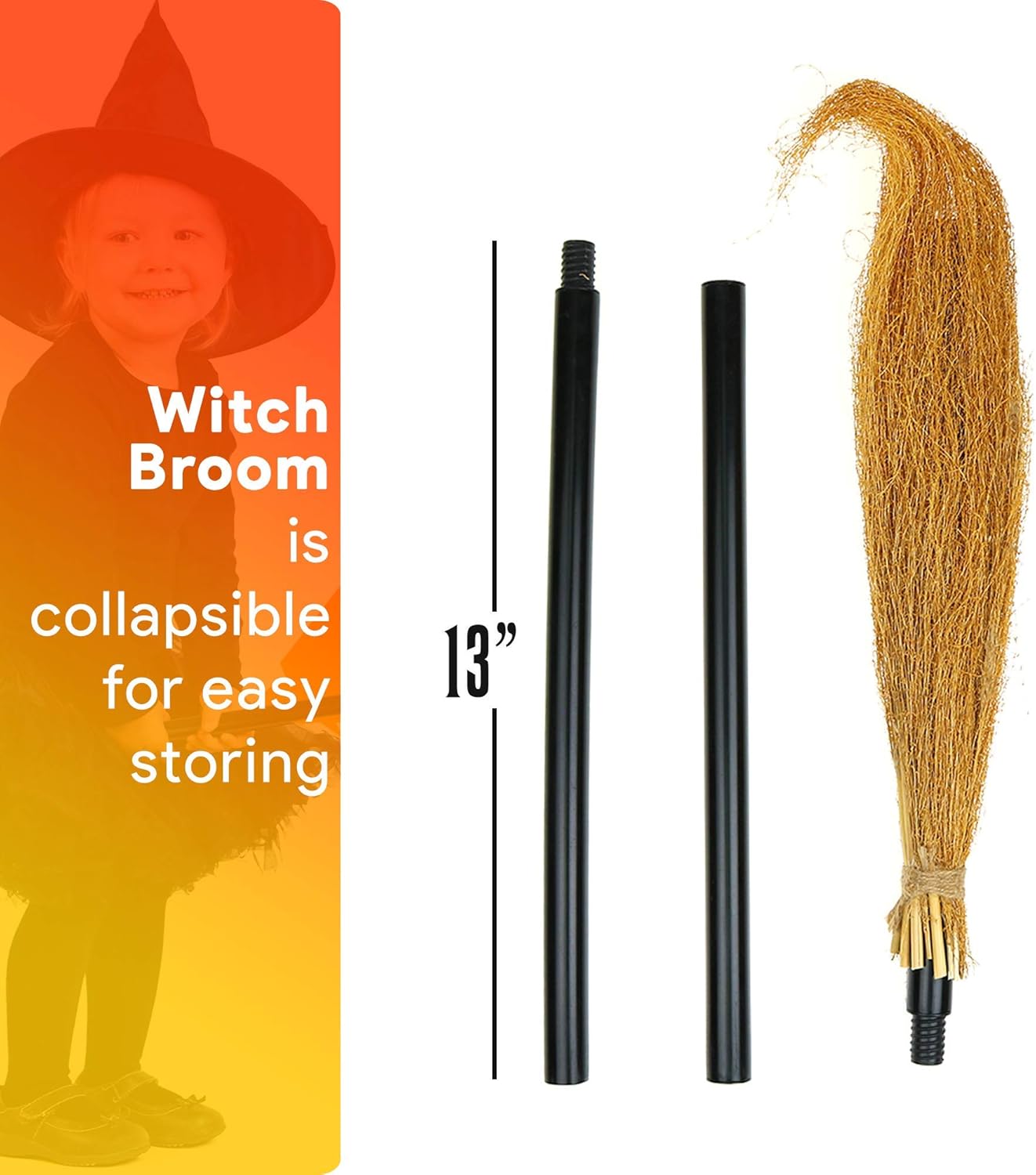 Skeleteen Witch Broomstick Costume Accessory - Fictional Flight