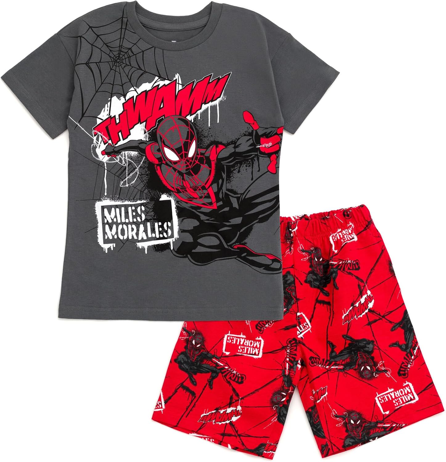 Marvel Spider-Man T-Shirt Shorts Set for Babies to Teens