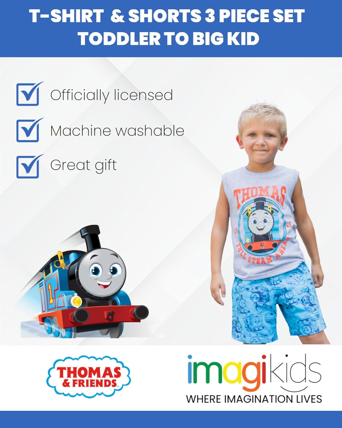 Thomas Friends Tank Engine 3-Piece Outfit Set