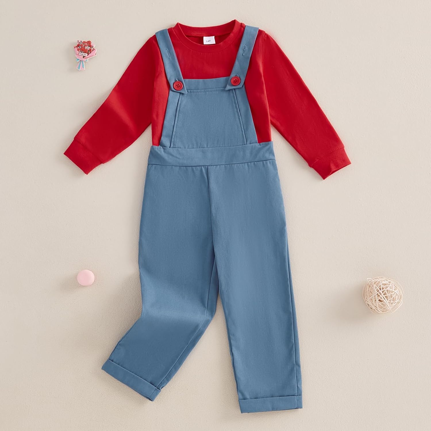 Toddler Girl Fall 2Pc Striped Top Denim Pant Outfit
