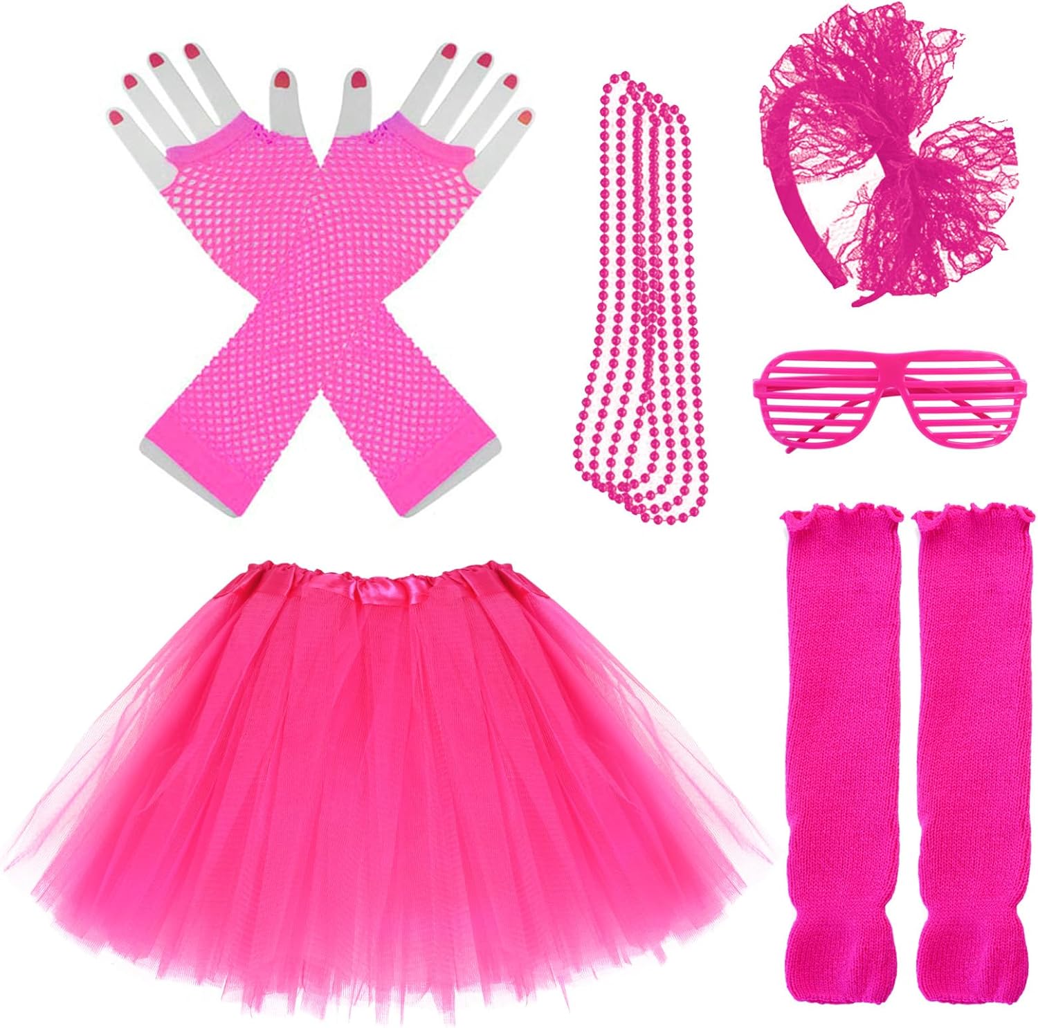 Kids 70s80s Party Costume - Multi-Purpose 6-in-1 Outfit