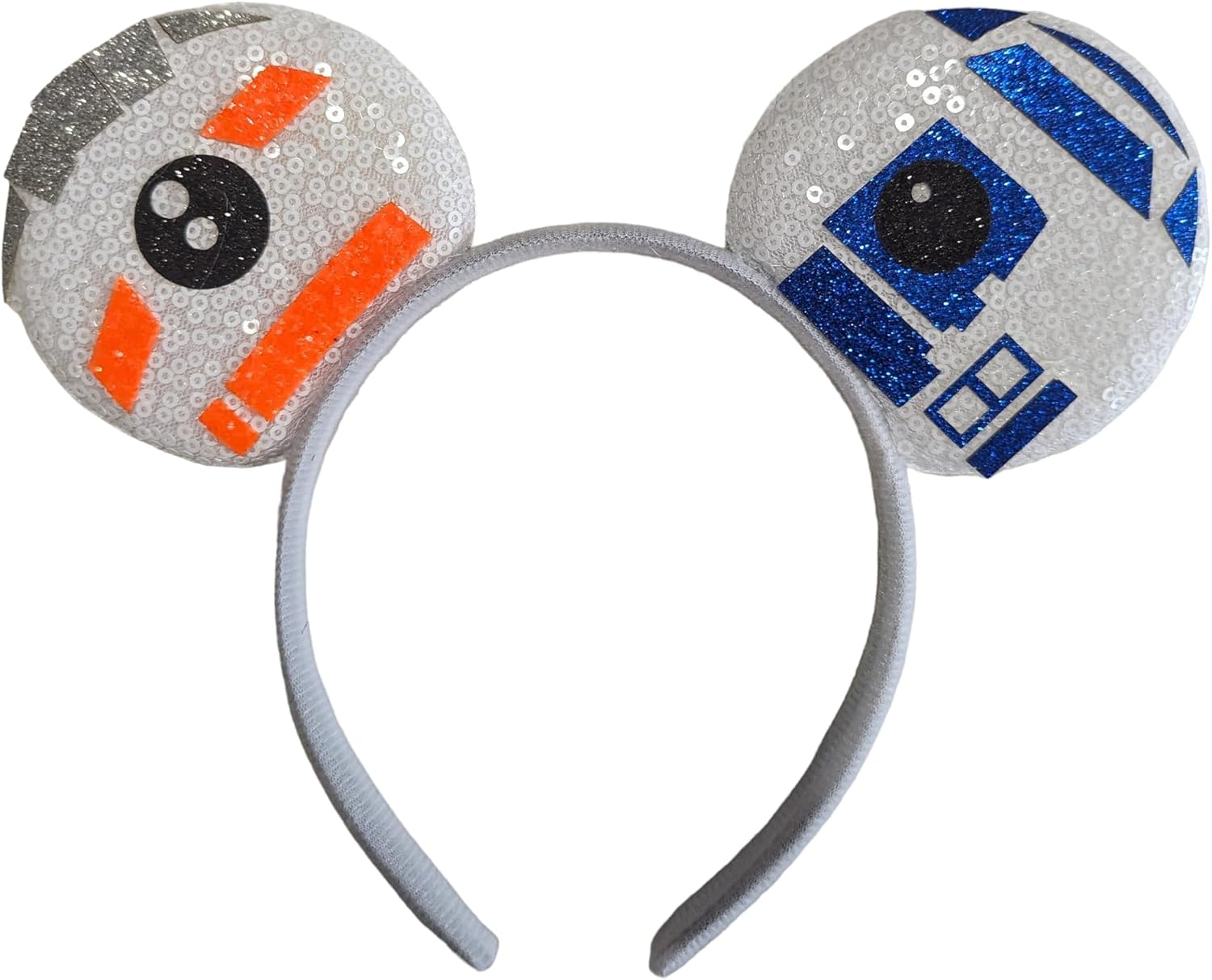 CLGIFT Mickey Minnie Ears Headband Black Silver - Adjustable for Everyone