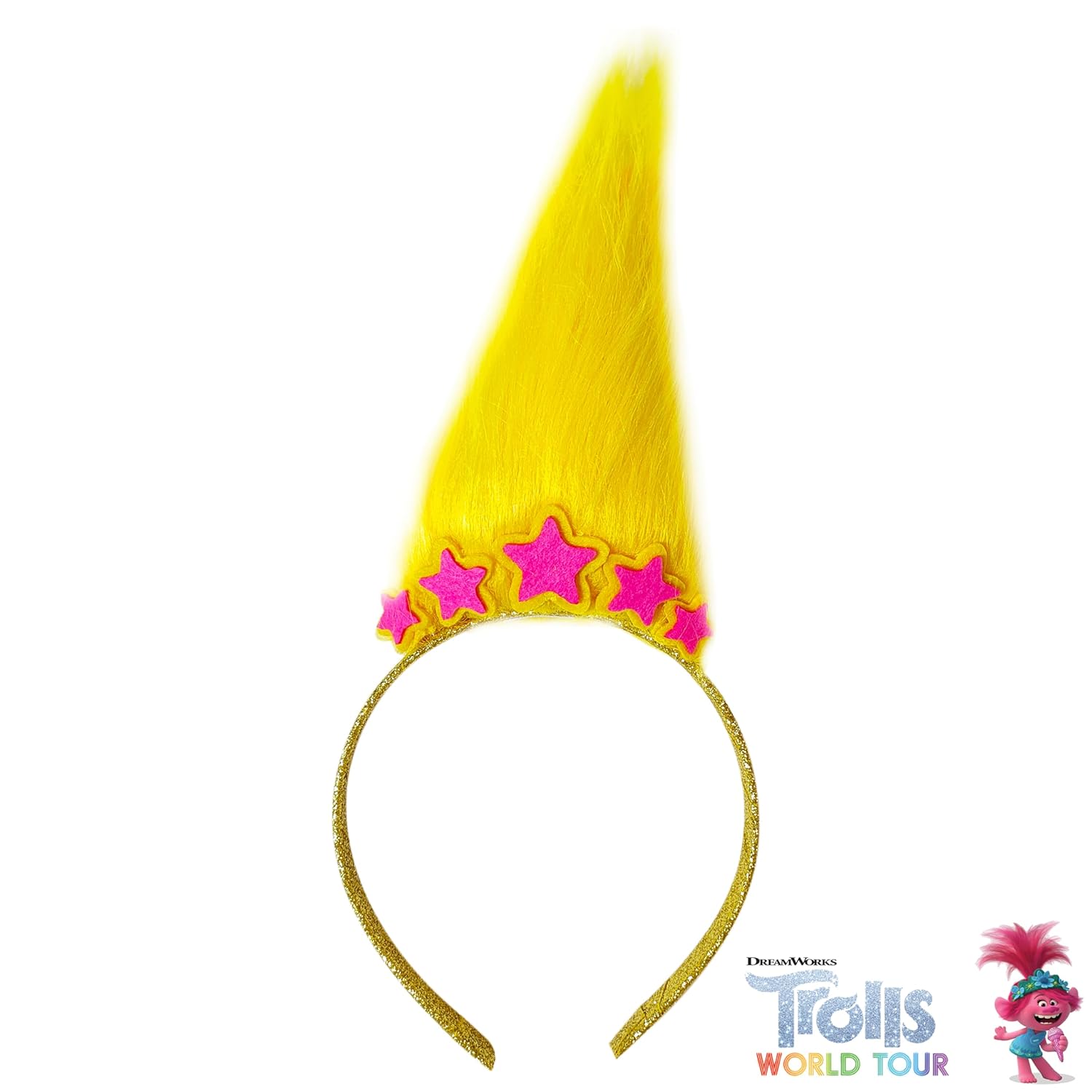 LUV HER Kids Trolls World Tour Headband with Wig