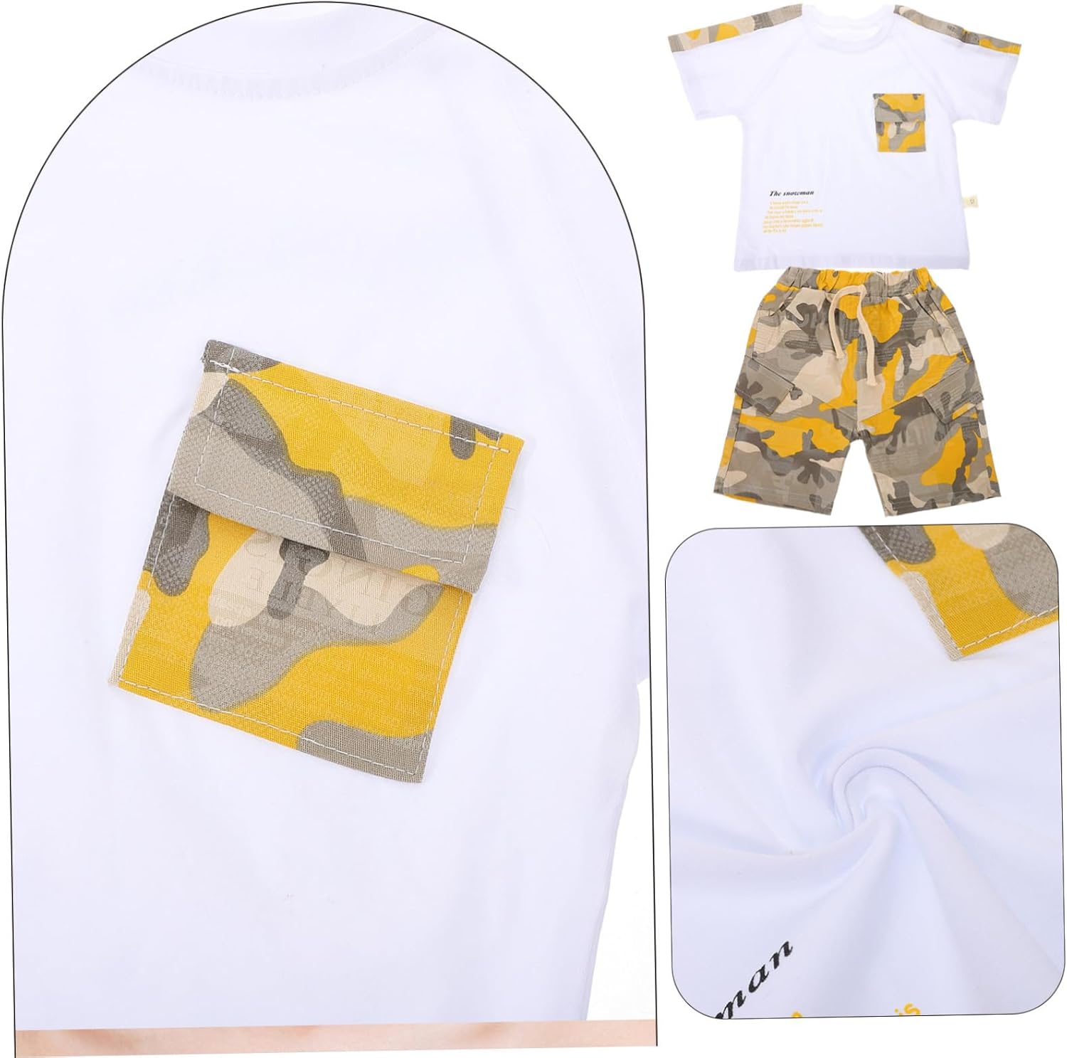 Holibanna Camouflage Boys Summer Outfit Set - Playtime Casual