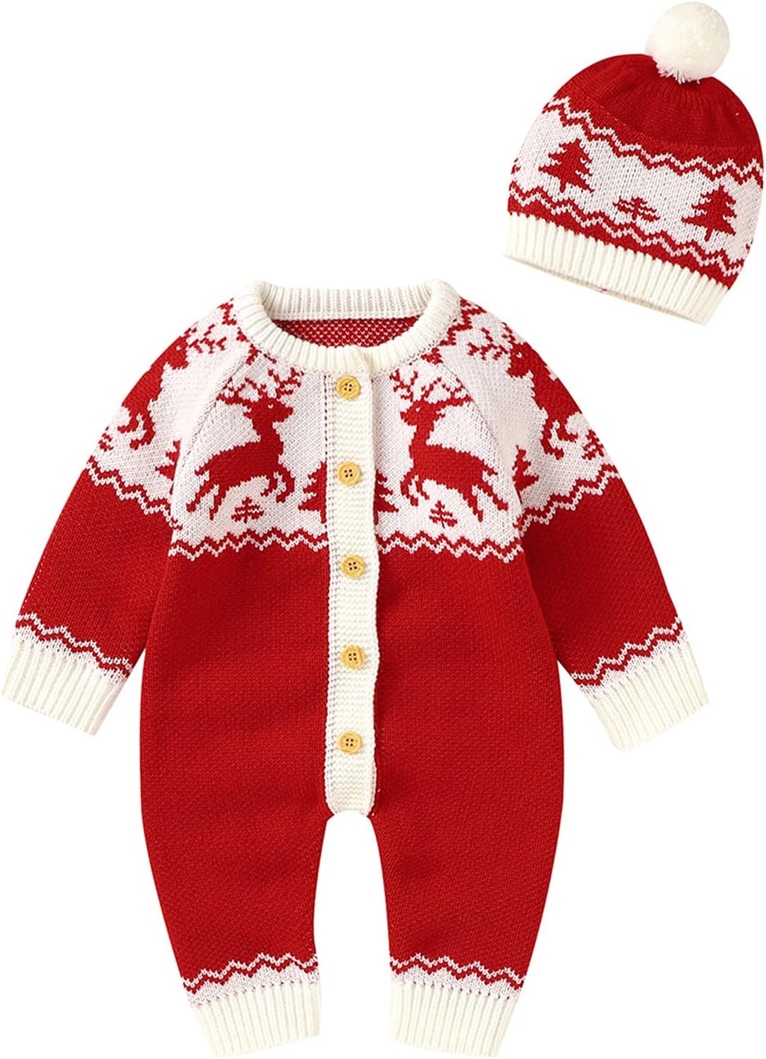 Baby Boys Christmas Romper Set