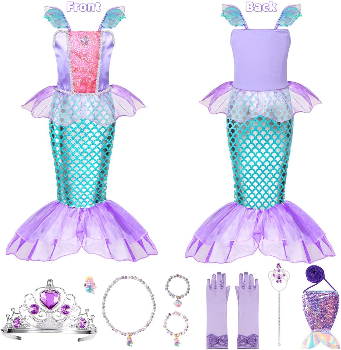 Meland Little Mermaid Dress Set
