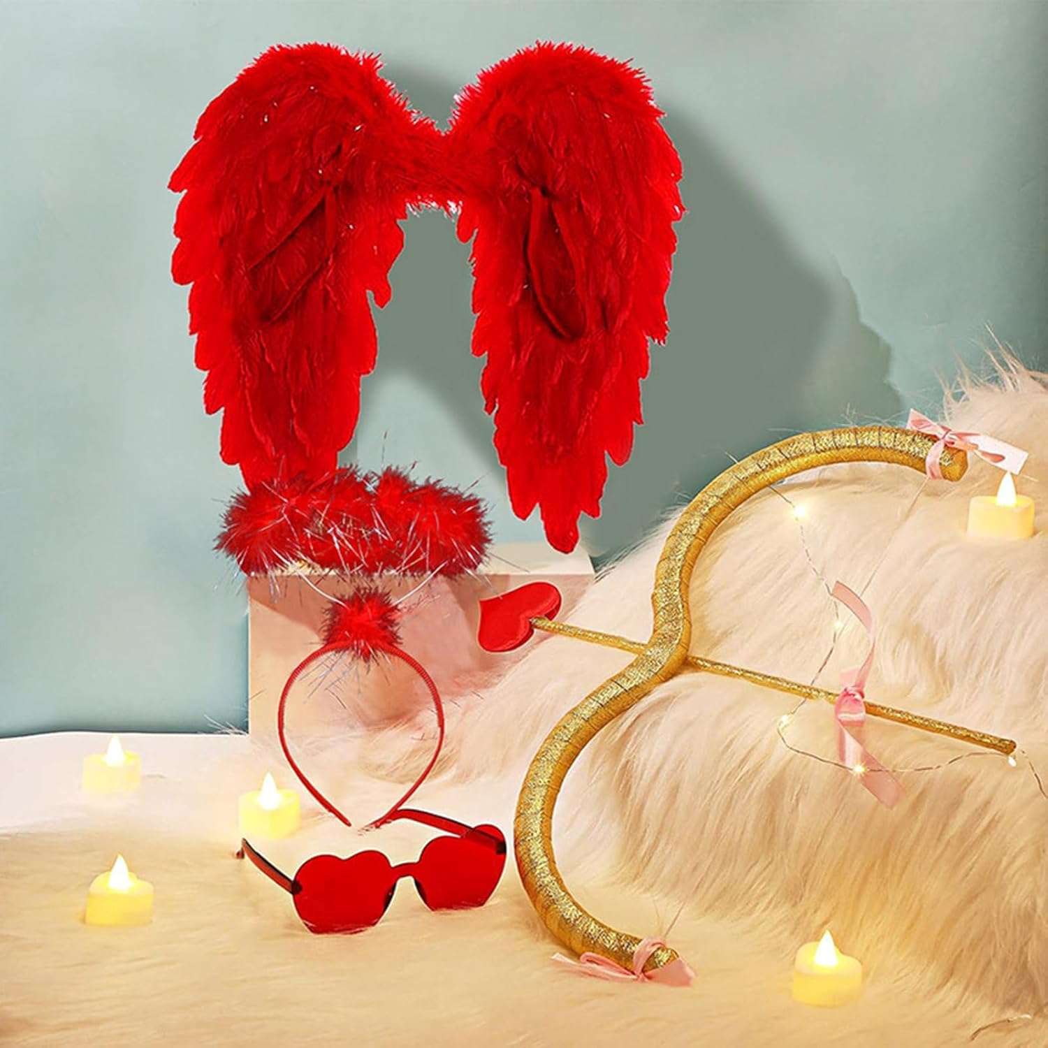 Valentines Day Cupid Costume Accessory Set for Adults Kids