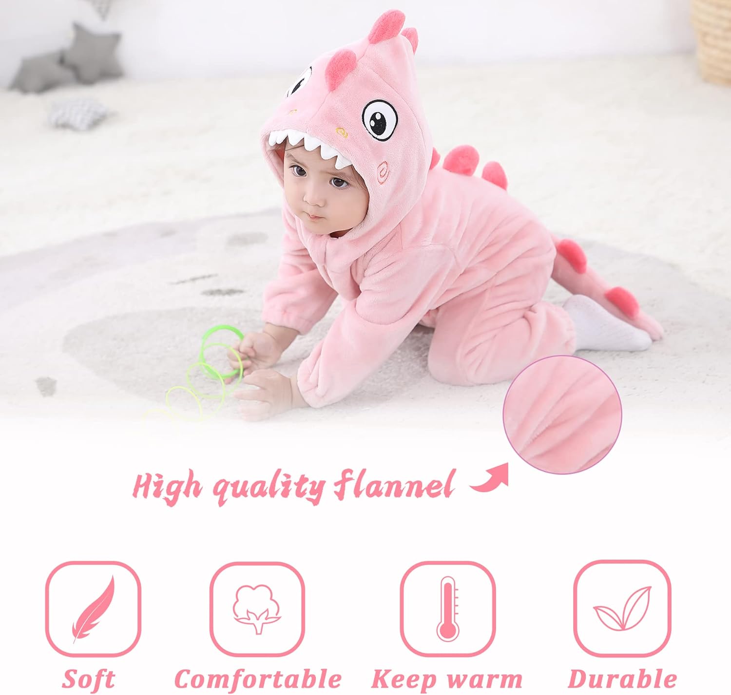 TONWHAR Halloween Animal Bodysuit for Baby Toddler