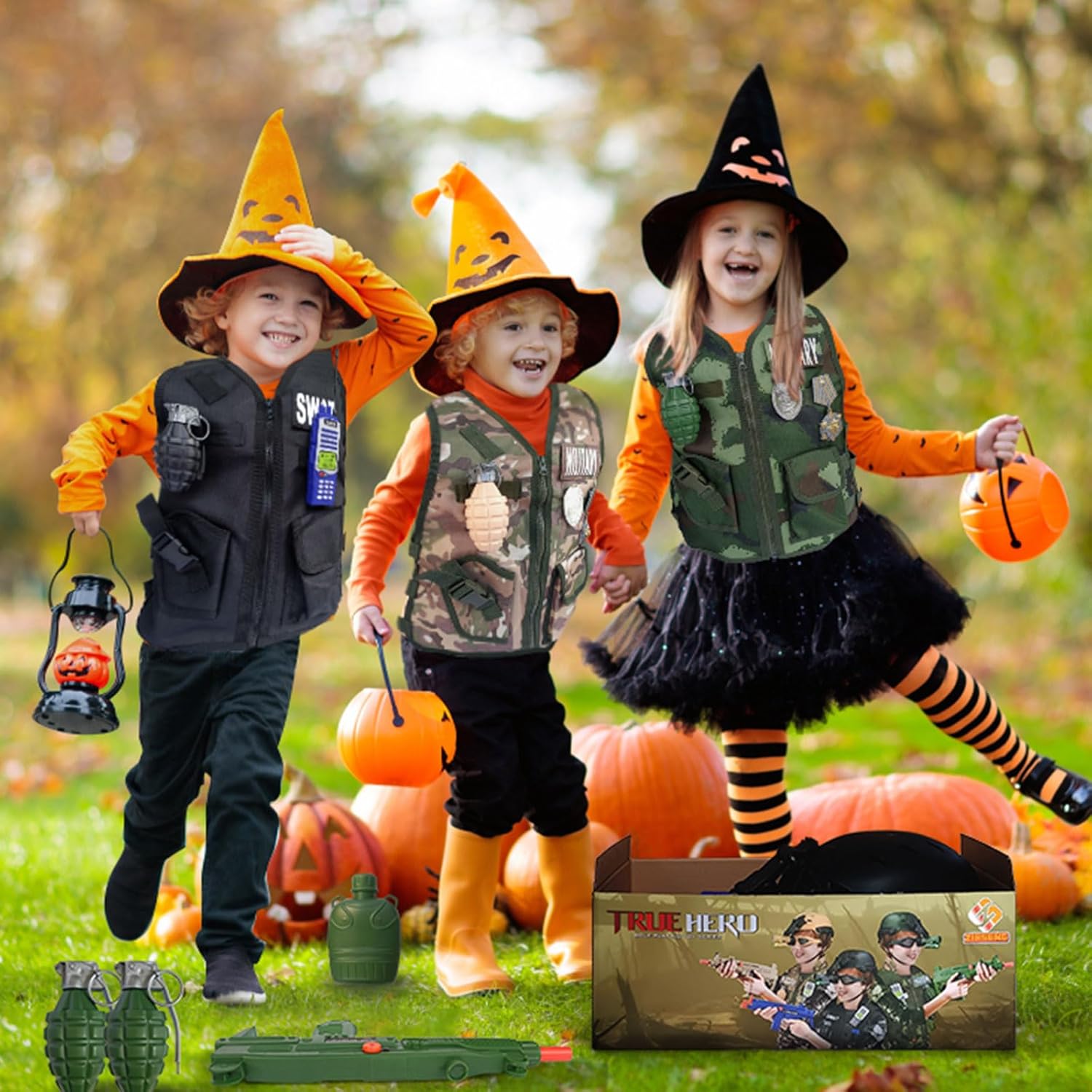 ZIRSENG 20-Piece Army Costume Set for Kids