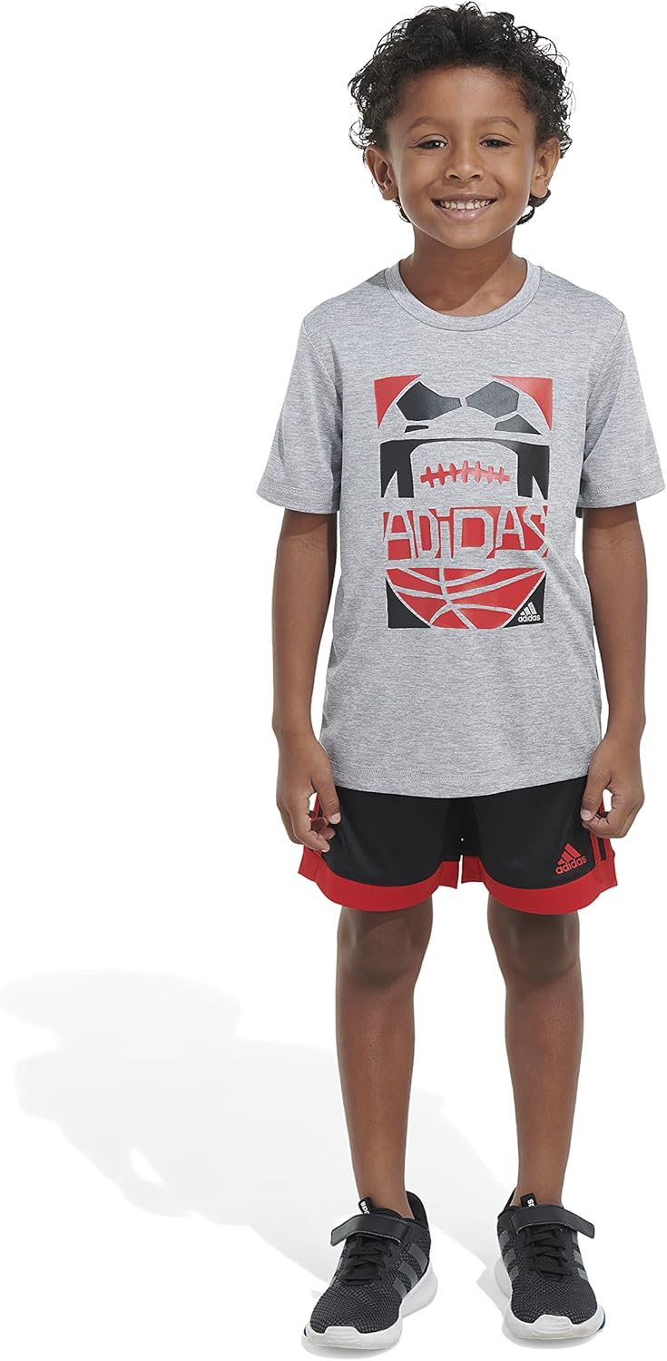 Adidas Boys 2-Piece Game Time Short Set Comfort Style