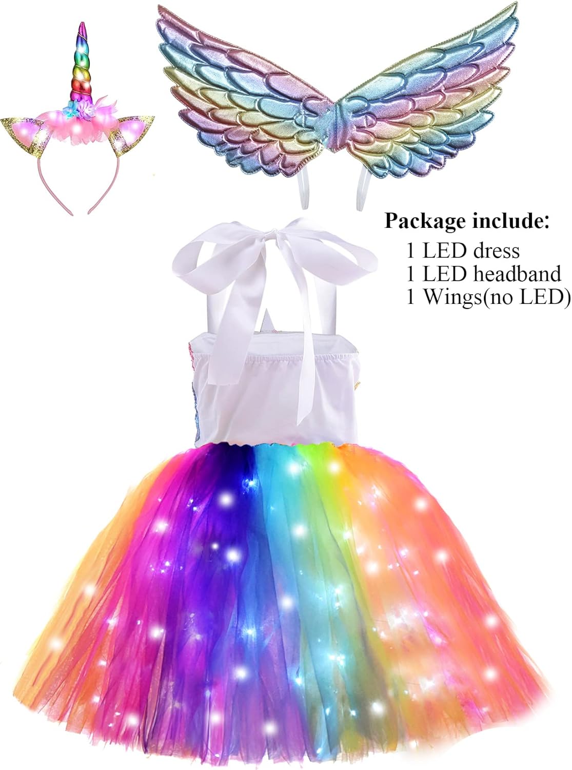 Bling-Bbling Unicorn costume for girls