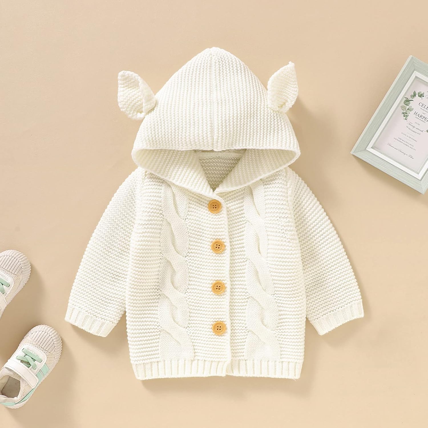 Perfectly Cozy Fox-Eared Baby Sweater Toddler Halloween Christmas Style