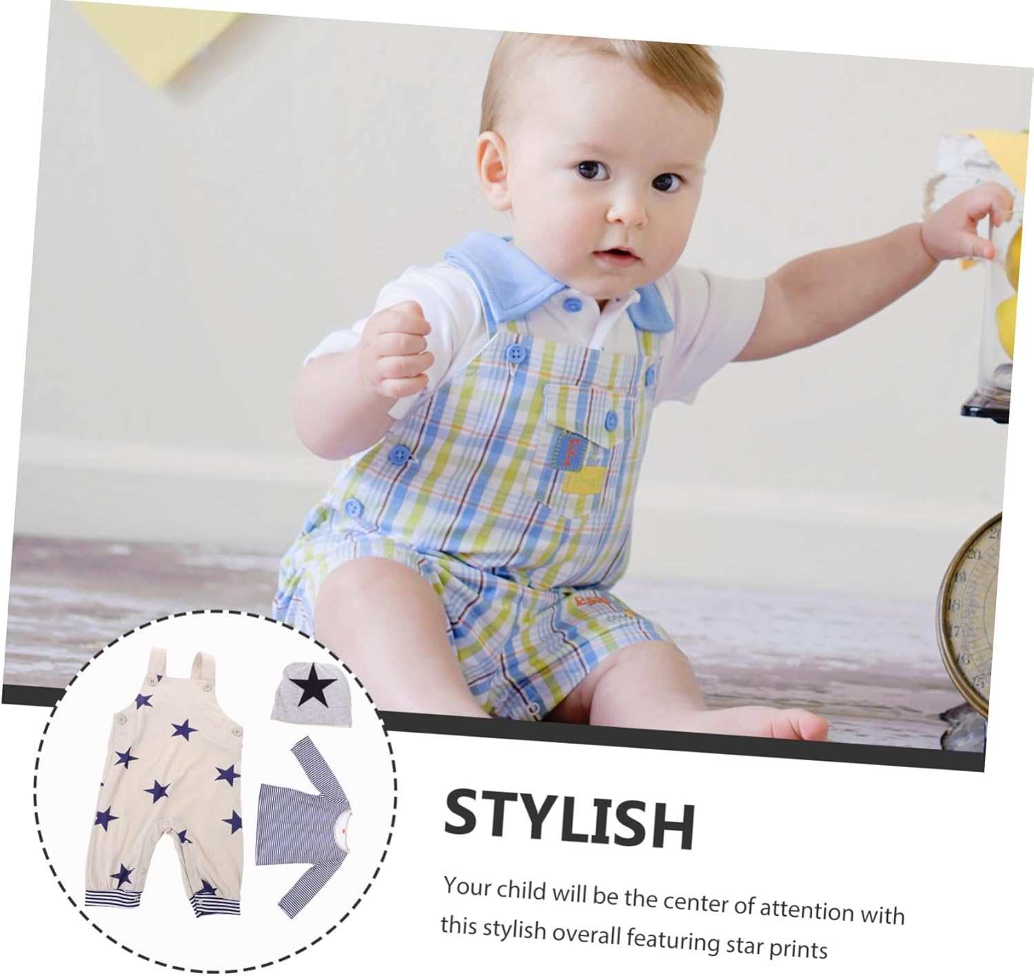 Comfortable Star Pattern Suspenders Pants for Boys