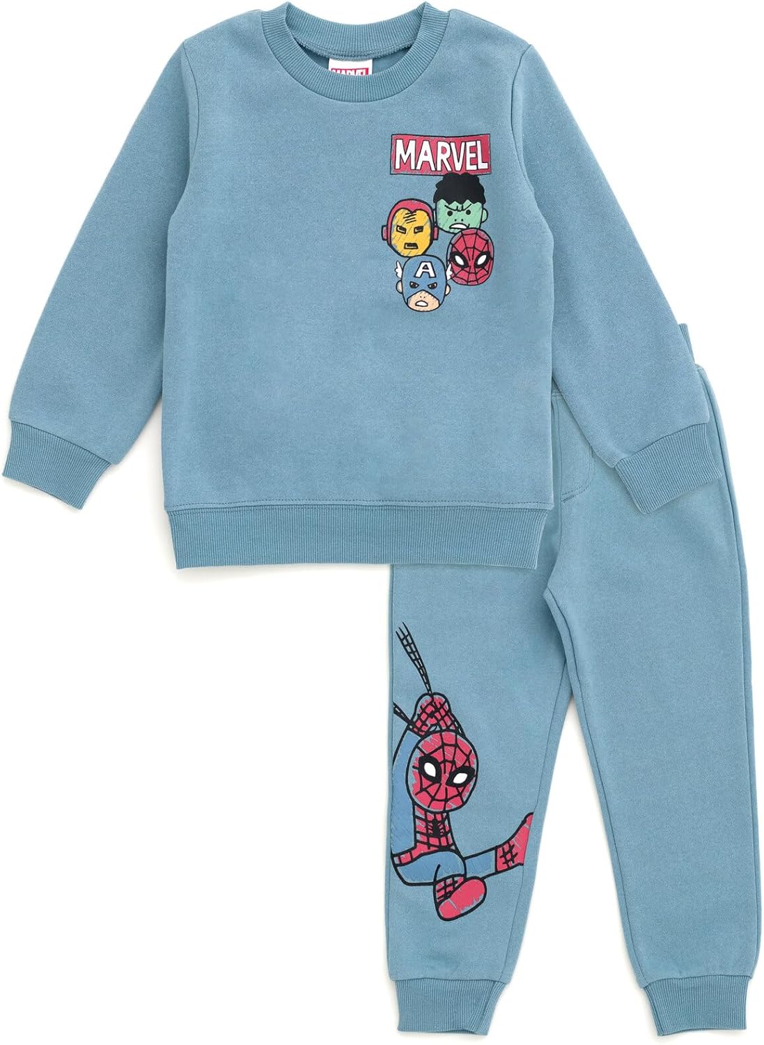 Marvel Avengers Action Fun Toddler Boys Fleece Set Perfect Fall Winter Outfit