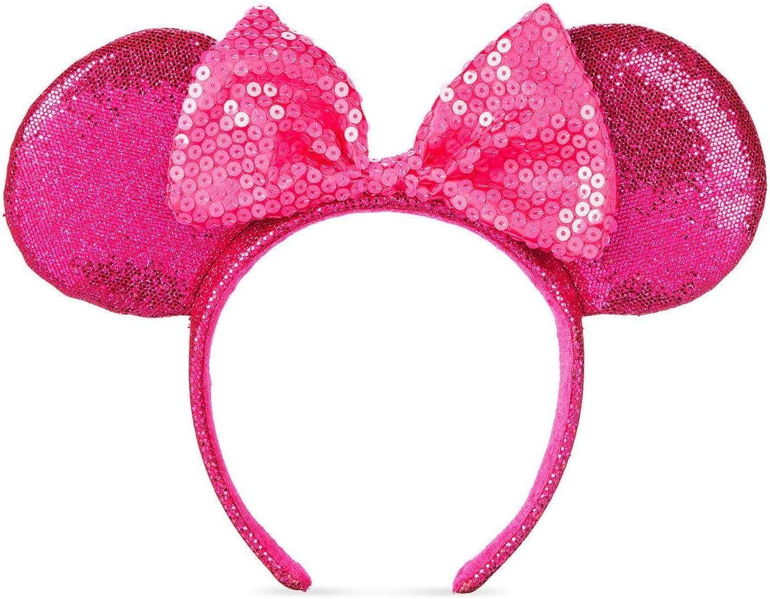 Minnie Mouse Glitter Sequin Ear HeadBand for Girls