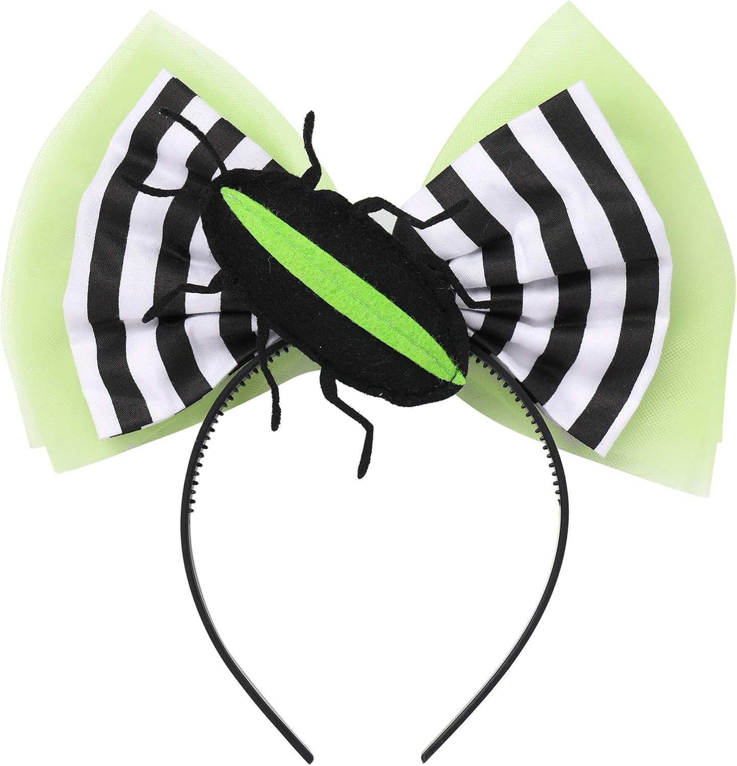 Fancy Halloween Costume Black and White Striped Tulu Dress for Girls