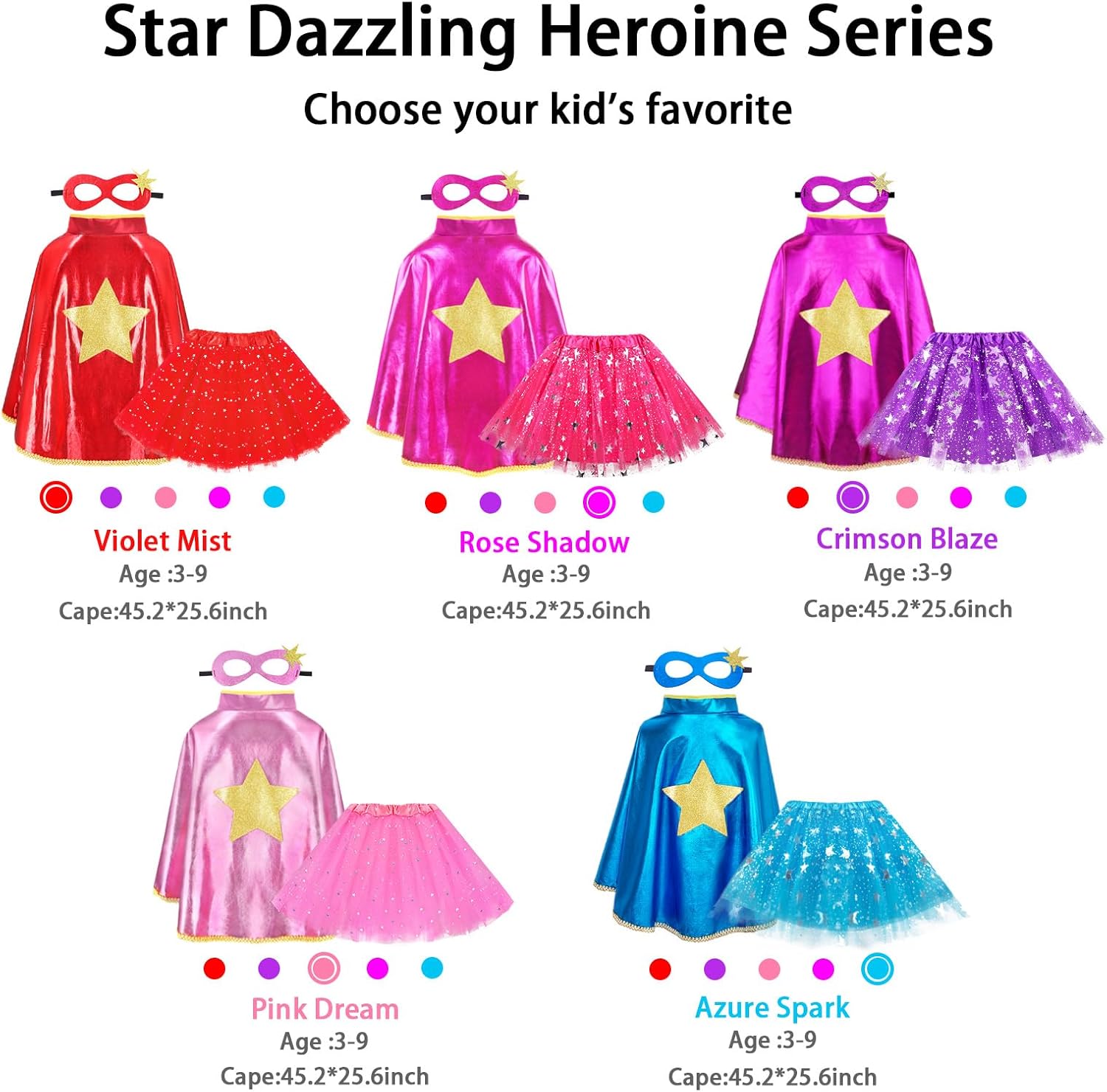 Bright Rainbow Superhero Costumes for Kids