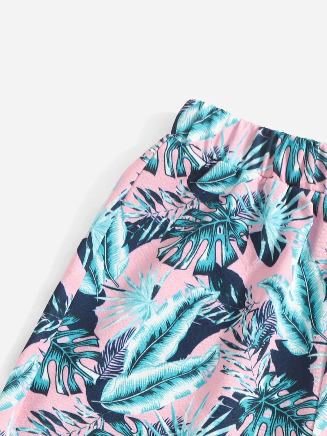 SHENHE Boys Tropical Print Short Sleeve Set