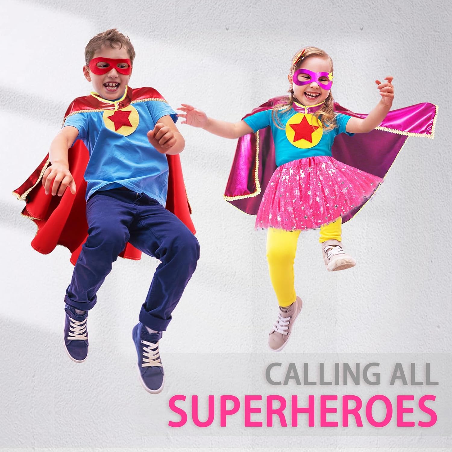 Bright Rainbow Superhero Costumes for Kids