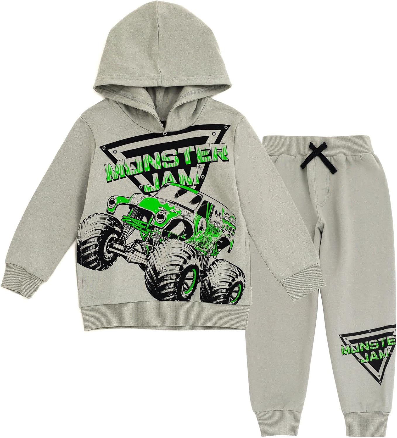Monster Jam Grave Digger Monster Mutt Long Sleeve Hoodie Pants Set