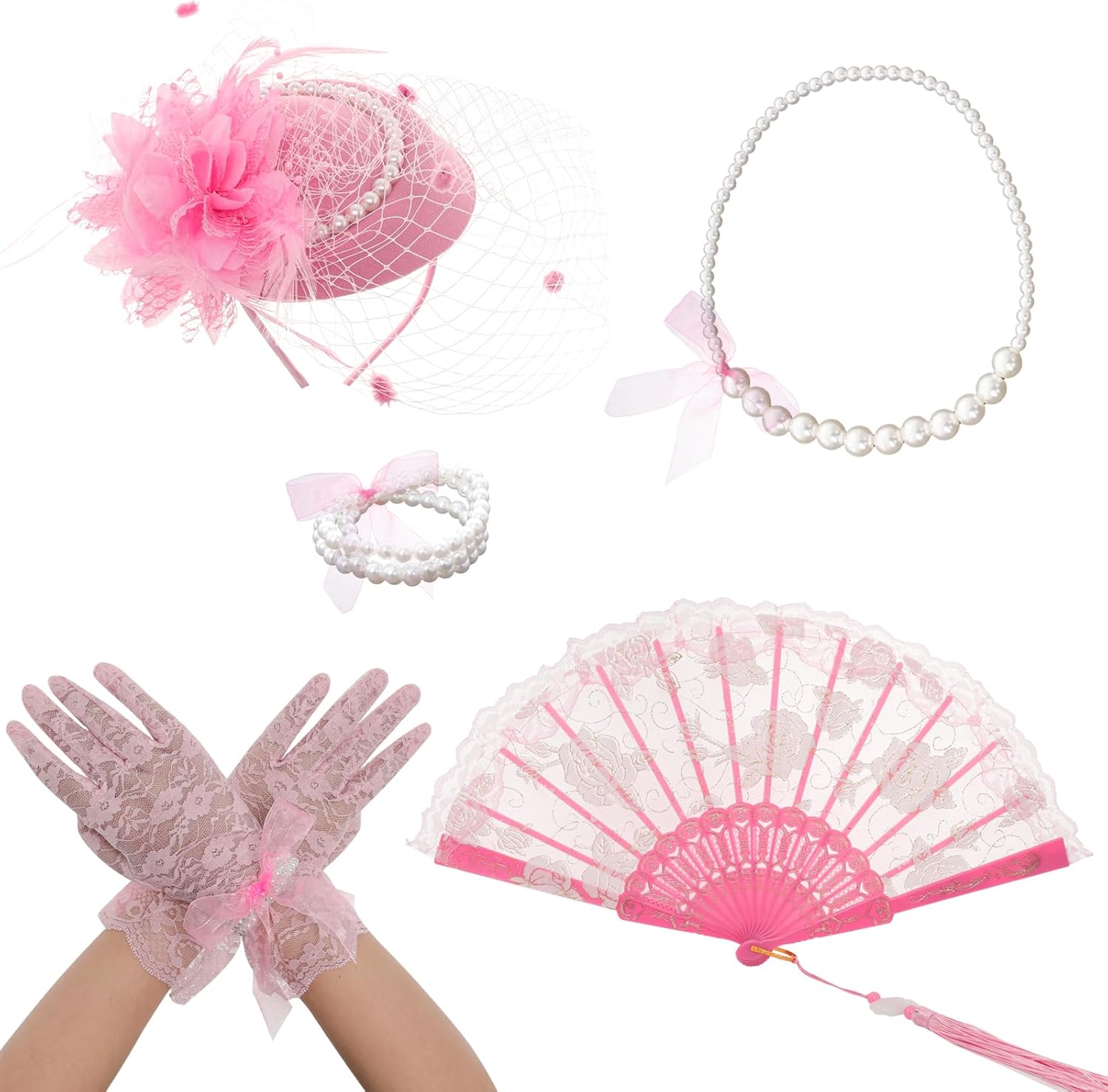Fumwase 5Pcs Tea Party Accessories Set - Perfect Tea Party Favors Kit