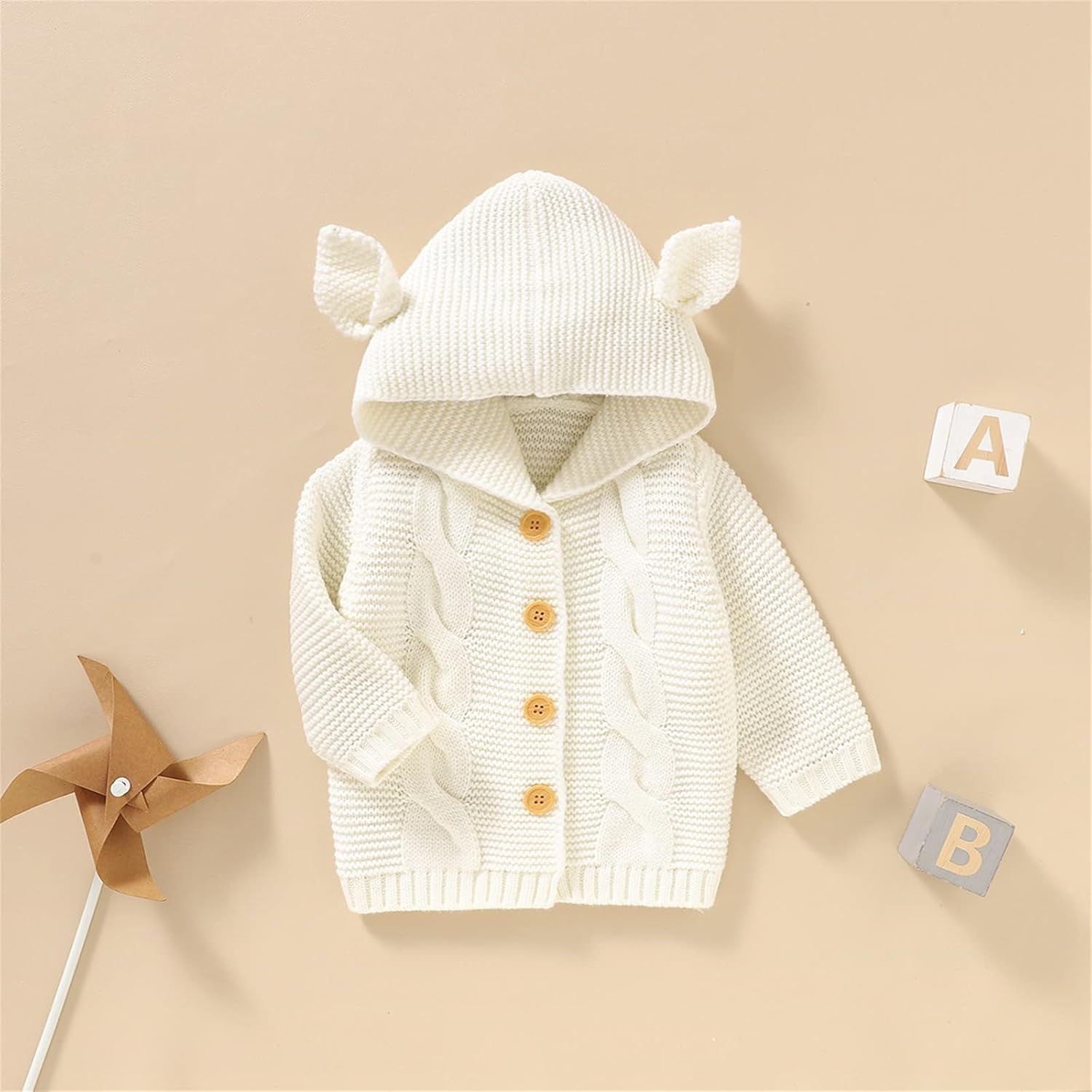 Perfectly Cozy Fox-Eared Baby Sweater Toddler Halloween Christmas Style