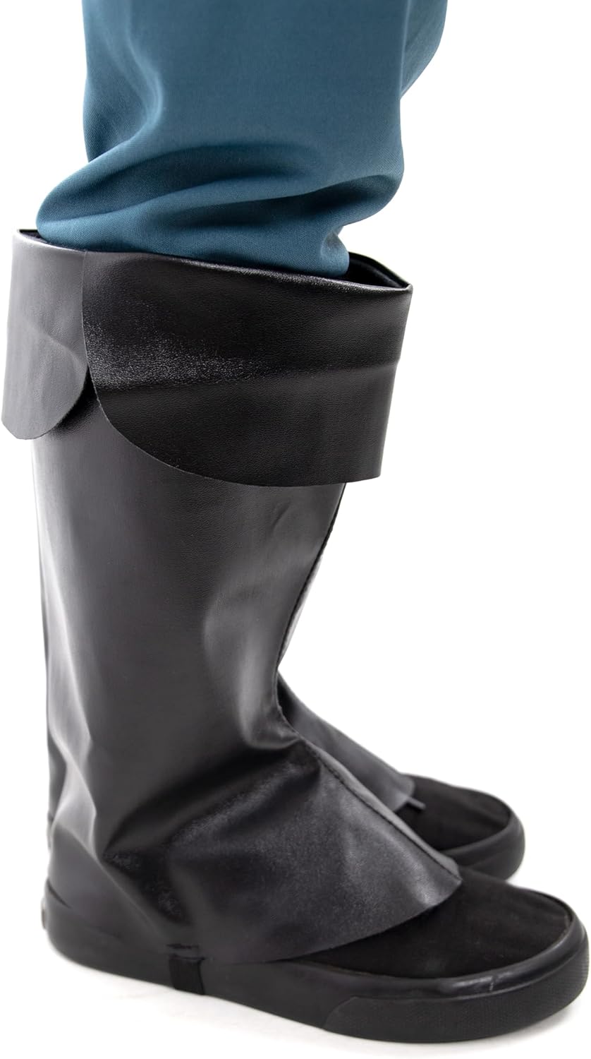 Little Adventures Boys Girls Black Boot Topper Costume Accessory
