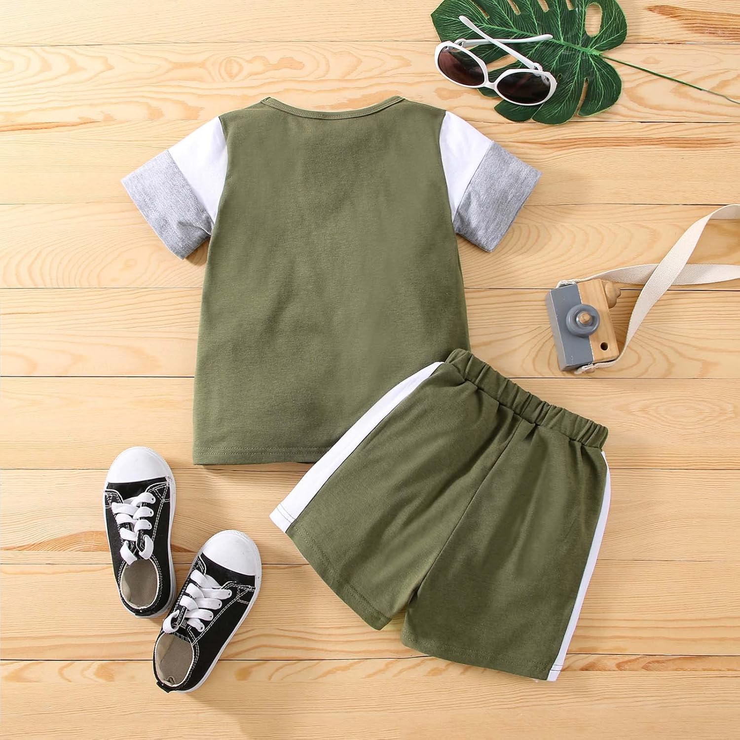 Toddler Boys Short Sleeve Print T-Shirt Shorts Set