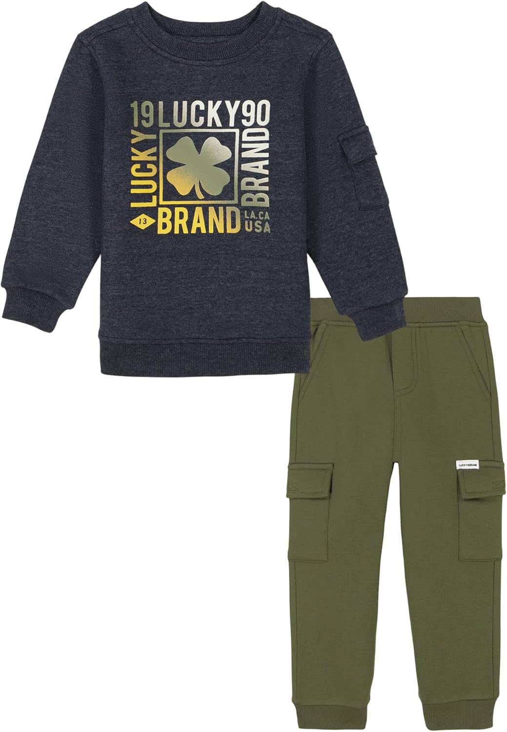 Lucky Brand Boys 2-Piece Fleece Pant Set