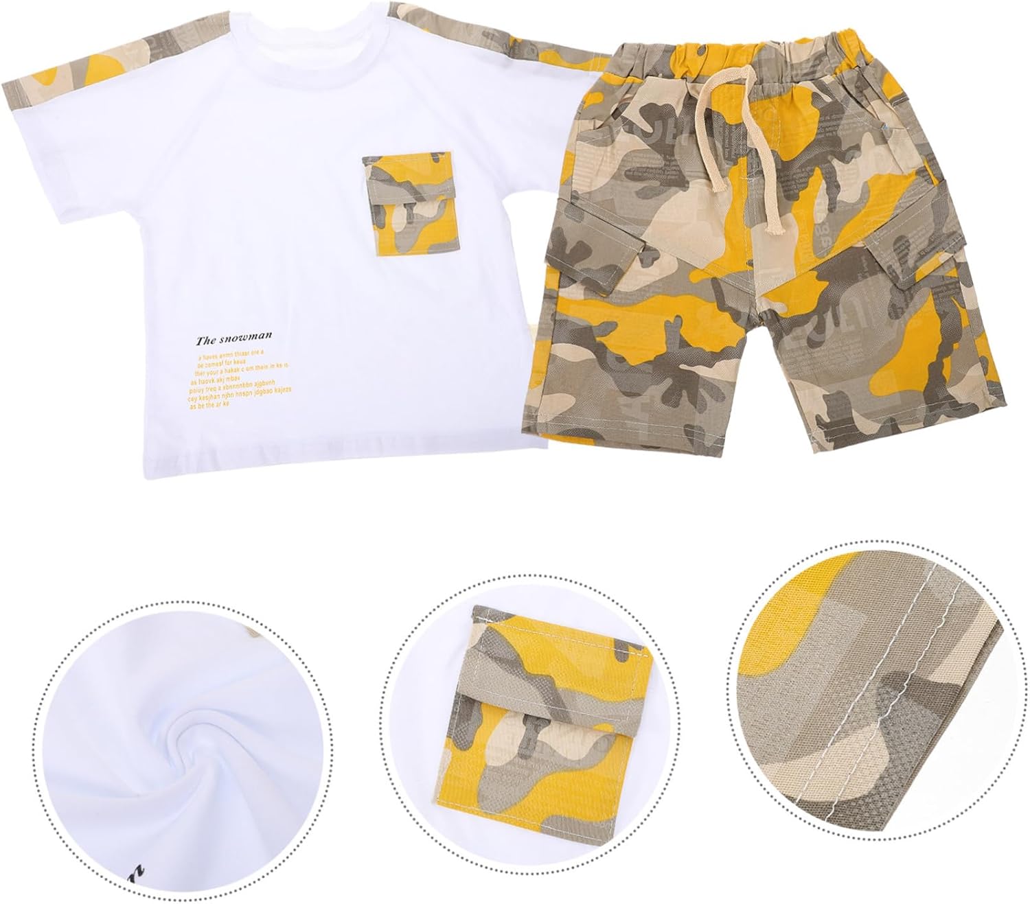 Camouflage summer outfit for boys