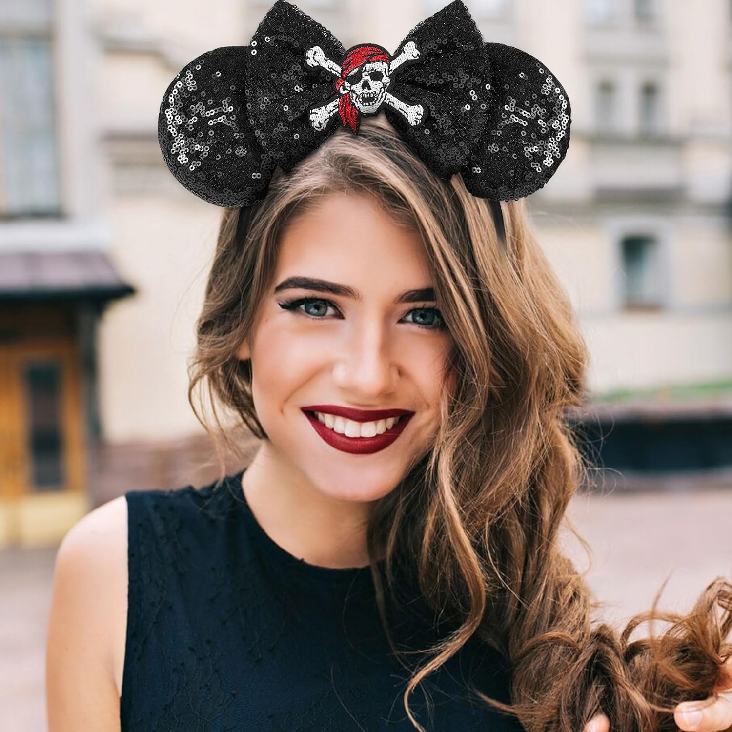 Pirate Mouse Ears Headband Halloween Party Accessories for Girls