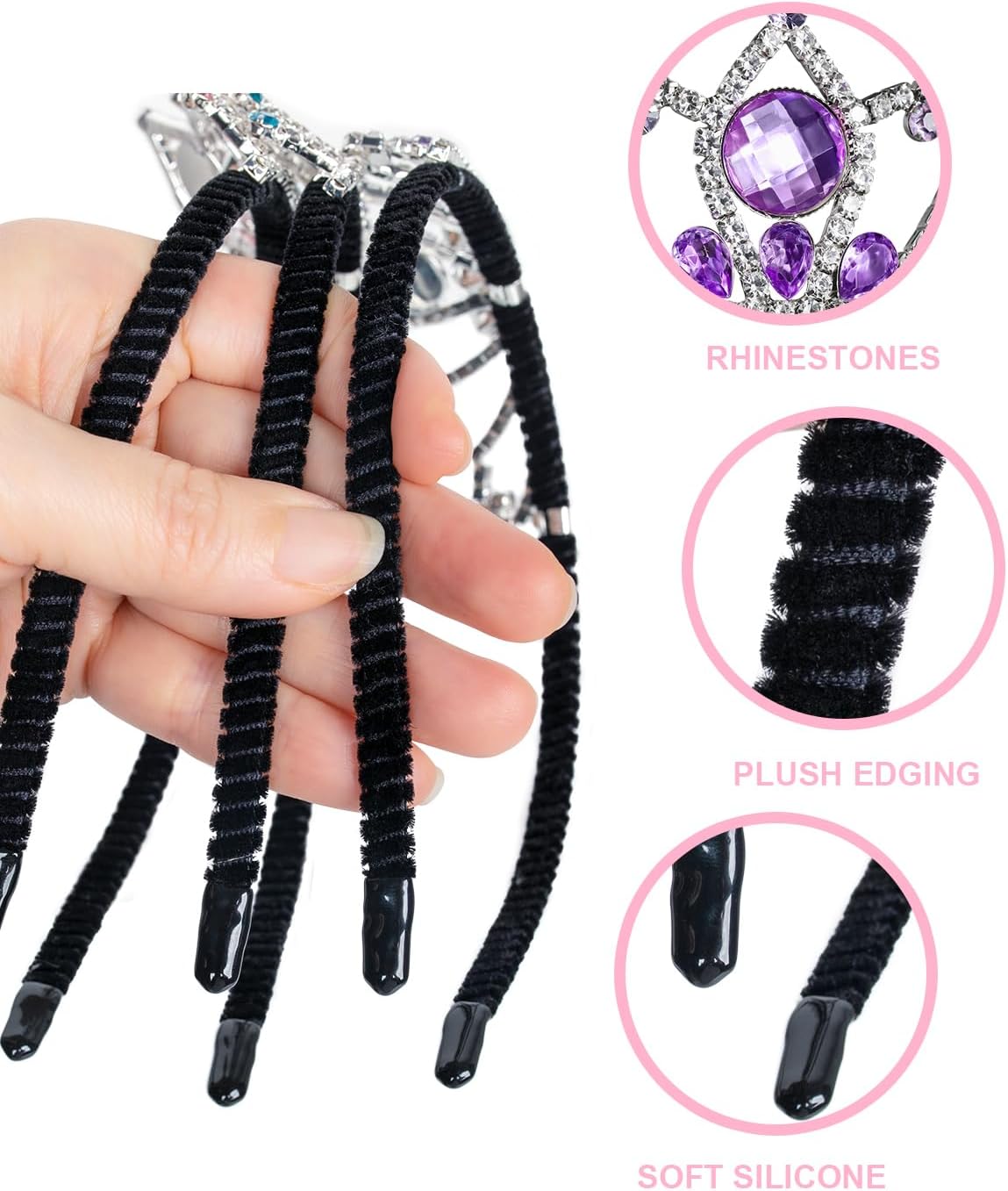 Rhinestone Princess Tiaras - GLOW with Elegance for Kids