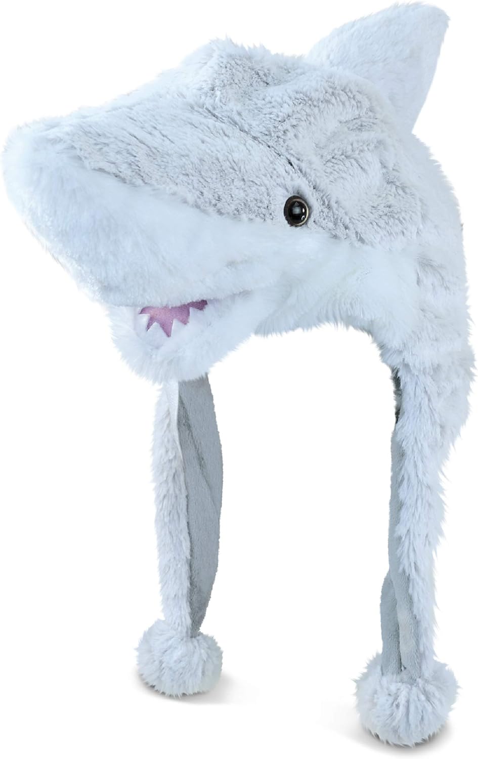 Puzzled Brown Moose Plush Hat - Cozy Winter Hat for Kids Teens