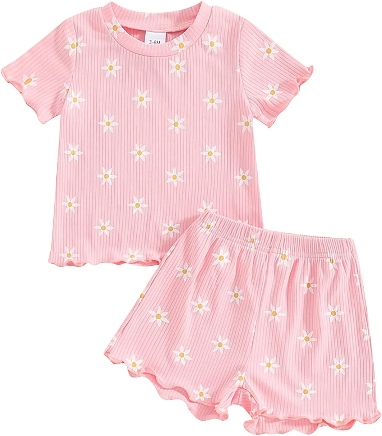 AMIMOJY Baby Girls Summer Dress Set 2Pcs