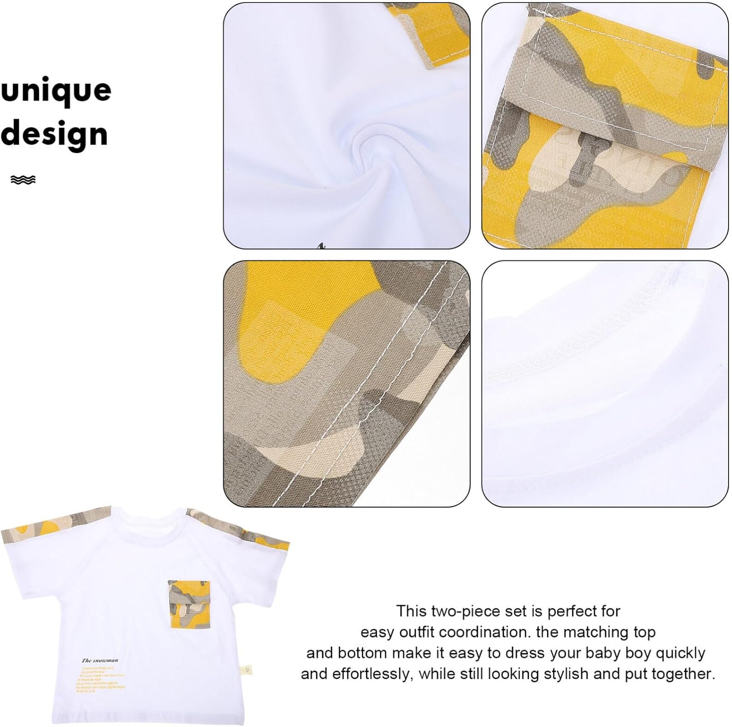GALPADA Lightweight Toddler T-Shirt and Pants Set for Summer Adventure 80