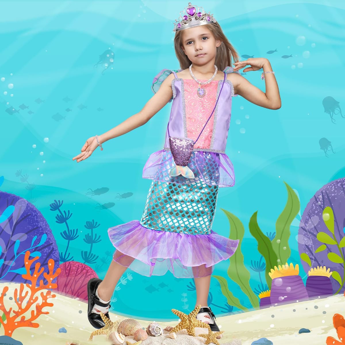 Meland Little Mermaid Dress Set