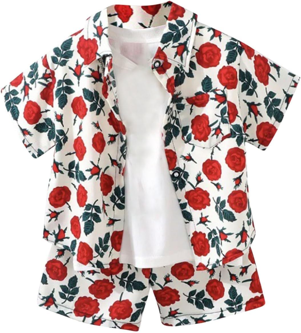 Boys Hawaiian Shirt and Shorts Set